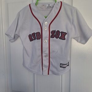 Kids White Red Sox Baseball Jersey